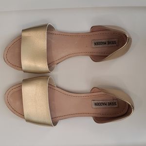 Steve Madden Gold Flats